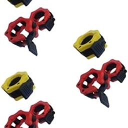 Olympic Barbell Clips – 50mm Bar Collar Locks for Weightlifting, Fitness, Gym Workouts – Secure Grip (Red, Pair) (PACK OF 6)-image-4
