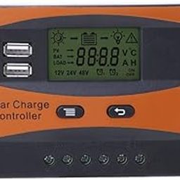 F FABOBJECTS® MPPT Solar Charge Controller, Solar Charge Controller 12/24V Solar Panel Controller Automatic Identification 12/24V Solar Panel Regulator 20A-13