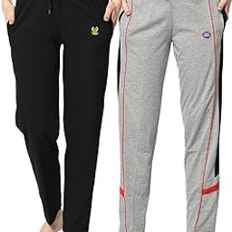 Women Cotton Blended Regular Fit Track Pants(Pack of 2)-D7__Blk__NVY__02-P-image-8