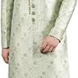Men's Floral Woven Design Ethnic Sherwani Set-image-52