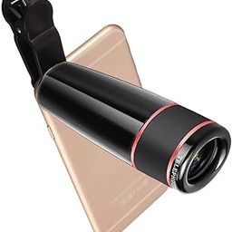 NECTAK Mobile Camera 12X Zoom Wide Angle HD Telescope Lens with Blur Background and Universal Clip Holder for All Latest Smartphones-12