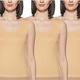 Softline Women Regular Fit Super Combed Cotton Tank top,Stretchable and Body-hugging ,for Yoga ,Gym wear and Sports Activities ,Pack of 3-image-15