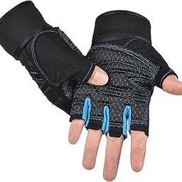 DreamPalace India GymWar Comfort Fit Gym Gloves with Wrist Support High-Performance Design-Free Size (Blue)-image-62