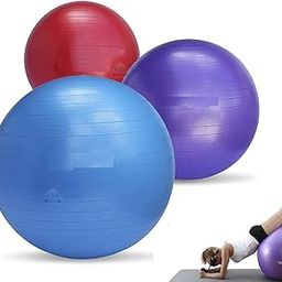Pinopa Exercise Ball with Foot Pump, Anti-Burst Stability Ball for Yoga, Fitness, Balance Training, Birthing, Pregnancy Workout,(75cm)(Pack-1)-image-38