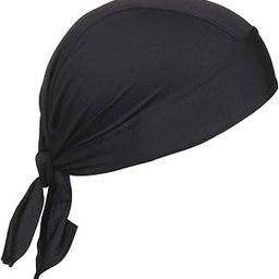 Polyester Helmet Skull Caps/Cover for Men Hair Inner Helmet Cover Caps for Bikers Sweat Cooling Cover for Headwrap Bandana,Durag,Patka,Head Wear for Cycling&Running(Black-1),For Unisex-image-22