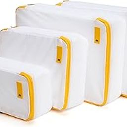 MOKOBARA The Packing Cube Nylon Fabric Water Resistant Travel Organizer Wardrobe Organizer Set Of Packing Bag (Xl,Large, Medium, Shoe Bag, Toiletry Bag) (Set Of 4, Still Loading Sunray), Black-8