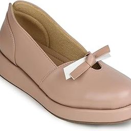 Women's Pink Color Loafers (L-700_Peach_37)-image-2