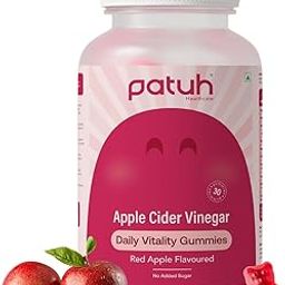 PATUH HEALTHCARE Apple Cider Vinegar (ACV) Gummies for Weight Loss Support, Detox & Gut Health | Red Apple Flavoured Gummies | Boosts Metabolism & Digestive Health (Pack of 1, Sugar-Free)-47