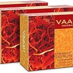 Vaadi Herbals Value Luxurious Saffron Skin Whitening Therapy Soap, 75g (Pack of 3)-image-49