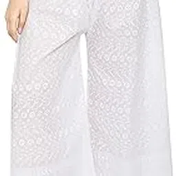 tnq Women's Loose Fit White Palazzo-picture-34