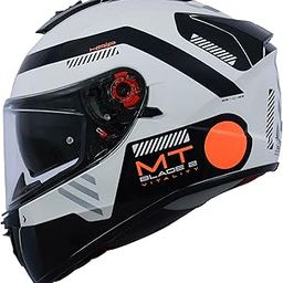 MT Helmets Blade 2 SV Vitality A4 Full Face Dual Visor Bike Helmet | Sharp 4 Star Rated | ECE Certified | Glasses Ready | Double D Ring B3 Matt M-image-12