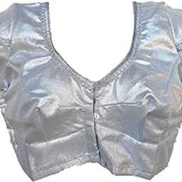 Noories Corner Women's Silk Fancy Blouse Gold, Copper, Silver Colours (Size 32-46)-Type24-image-28