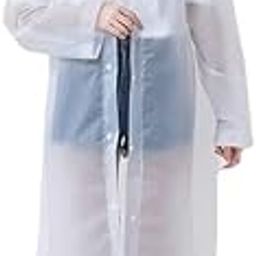 White Raincoat for Men | Waterproof Hooded Long Rain Jacket for Monsoon, Travel & Outdoor Use-28