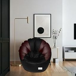 RnS Rest 'n' Sleep - Sofa Chair Bean Bag Filled with Beans for Living Room, Bed Room for Relaxing Filler Mudda, with 1 Year Warranty (Brown/Black, 3XL)-image-88