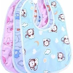 CSOK Waterproof Spill Resistant Bibs, Baby Apron With Bib, Baby Bibs For 6 to 12 Months, Fastdry Bibs, Soft Cotton Bib (Set of 3)-21