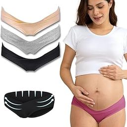 Maternity Panties| Solid Pattern V Shaped Underwear| Low Waist Lingerie for Pregnant Womens-picture-28