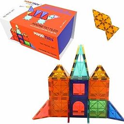 Mage Tiles Magnetic Blocks for KidsTiles 50 PCS Set Gifts for Girls, Boys, Building Blocks for Kid 3+Years 4 5 6 7 8 9 10 Constructing Learning Builder Educational Kids Magnetic Blocks Game-27
