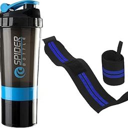 COOL INDIANS Fitness Combo Gym Shaker Bottle with Wrist Band Support Gym & Sports Kit l Weightlifting l Powerlifting l Wrist Band l Gym Shaker l Shaker Bottle l Gym Bottle (500) ML (Blue)-image-39