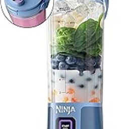 Ninja Blast Portable Blender, Cordless, 18oz. Vessel, Personal Blender For-Shakes and Smoothies, BPA Free, Leakproof-Lid and Sip Spout, USB-C Rechargeable, Dishwasher Safe Parts, Denim Blue, BC151ND-24
