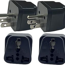 Vadda Bai Universal Plug Converter Travel Adapter for India to USA, Japan, Canada, Philippines, Mexico, Brazil, Cuba, Thailand Power Socket (Pack of 4) Black-6