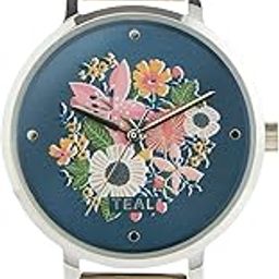 Round Dial Analog Watch for Women|Wildflower Watch Collection| Stainless Steel Strap|Gifts for Women/Girls/Ladies |Stylish Fashion Watch for Casual/Work - Silver-image-89