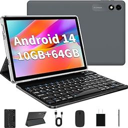 Android 13 Tablet, 10.1 Inch Tablet, 2024 Latest Tablet with Keyboard, Mouse, 10GB + 64GB 1TB Expansion, 8000mAh, Octa-Core Processor, Dual Camera 5MP + 8MP, 2.4G + 5GWIFI, 1280*800FHD-63