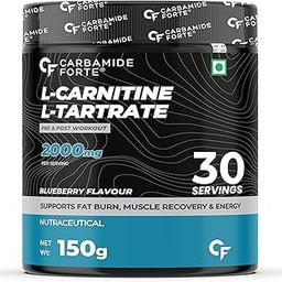 Carbamide Forte L Carnitine Powder for Men & Women | L-Carnitine L Tartrate 2000mg Supplement For Women & Men | L Carnitine Powder Pre Workout, Intra Workout & Post Workout Supplement | L Carnitine Supplement Blueberry Flavour - 150g-4