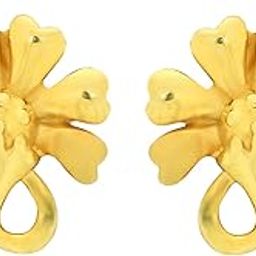 22KT Yellow Gold Stud Earrings for Girls-image-66