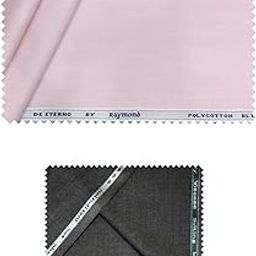 Trouser Shirt Fabric Combo Box (Unstitched, All Weather Fabric)(PINK SHIRT+DARK GREY PANT)-image-84