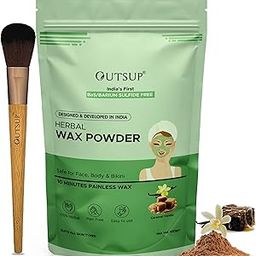 OUTSUP Herbal Wax Powder Cream For Hair Removal For Women & Men | India'S First Bas Free | Painless & Quick For Hair Removal | No Side Effects | For Bikini ,Face ,Body - 100Gm (Caramel Vanilla)-49