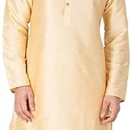 Men's Cream Silk Blend Banarasi Kurta, Full Sleeve, Mandarin Neck, Regular Fit, Festive, Soft Comfortable Feel, Solid Design for Traditional Occasions-18