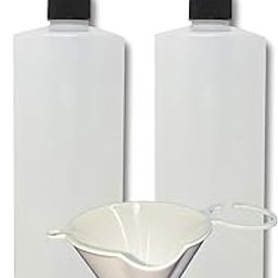 32oz (1 quart) Refillable Empty Pump Bottle Soap Dispensers for Hand Soap, Shampoo, Shower Gel, Body Wash and Lotion, BPA-Free HDPE Plastic with Heavy-Duty Shower-Guard Pump (2 Pack)-46