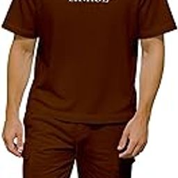 Men’s Oversized Printed Cotton Co-ords Set | Streetwear Summer shorts & T-Shirt Combo | Trendy 2 Piece combos(ART SAVAGE)-image-56