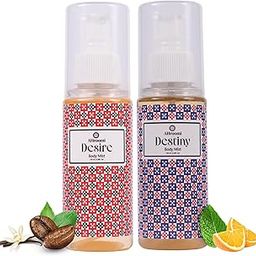 Ahroomi Body Mist Gift Set, Desire & Destiny Fragrances, Essential Oil Infused, 100ml Each, Pack of 2-image-92