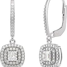 925 Sterling Silver BIS Hallmarked Cubic Zirconia Drop Dangle Leverback Earrings for Women and Girls-49