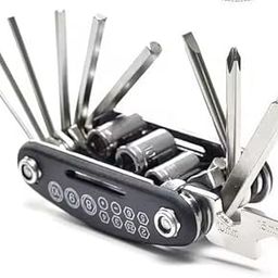 16 in 1 Cycle Tool kit,Cycle Repair Kit,Bike Repair Tool Kit,Multifunctional Bike Tool Stainless Steel Portable with Screwdrivers for Bicycle Repairing for Cyclist,Portable travel too.-3