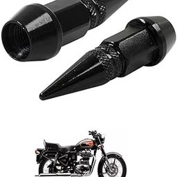 LOVMOTO Universal Spiked Valve Caps,Aluminum Alloy Dustproof and Waterproof Tire Valve Stem Caps, Suitable for Cars, Trucks and Motorcycles (2PCS Black) Comfortable with Roy-al 500-image-87