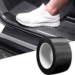 SHUTTLE ART Carbon Fibre Sticker, Black Carbon Fibre Protective Film, Anti-Scratch Sticker,fibre Car Door Edge Protection Sticker Detailing Wrap Protective Film Detailing Wrap Tape-image-11