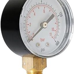 CALANDIS Radial Pressure Gauge for Oil Air Water Ts-Y504 0-160Psi 0-11Bar 1/4Bsp Tool-17
