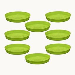 Plants Point Plastic Saucer Base Plate Planter Tray, Green, 8 Inch, Set of 8 (Green, 8 INCH PACK OF 8)-image-5