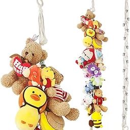 PATPAT® Handwoven Hanging Cotton Rope 78'' Comforting Toy Storage Chain with 20 Clips Plush Toy Organizer Rope Room Decoration Door Hanging Decorative Organizer Rope Baby Room Kids Room Decoration-picture-30
