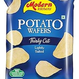 Modern Kitchens Potato Wafers Salted - 70g | Plant-Based Vegan, No Artificial Flavors or Colors, Zero Trans Fat & Cholesterol | Made with Rock Salt (Sendha Namak)-image-65