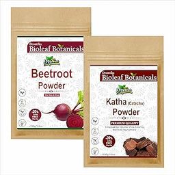 Bioleaf Botanicals Organic Beetroot & Katha (Acacia Catechu) Powder 200gm - Ayurvedic Blend for Hair Care, Skin Glow-image-54