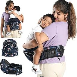 COCOBEE Bumseat Hip Seat Baby Carrier Bag For Newborn, Infants And Toddler, Comfortable, Adjustable Baby Carrier Bag And Bottle Holder, Kangaroo Bag Paediatrician Approved Carier, Multicolor-image-33