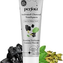 Perfora Activated Charcoal Toothpaste - 100g | SLS & Titanium Dioxide Free | Bamboo Charcoal For 3x Whiter Teeth | Enamel Safe Teeth Whitening Toothpaste for Men & Women | Cardamom Mint-picture-12
