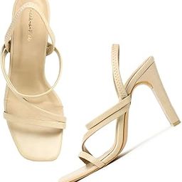 Strappy Block Heels, Comfortable Women's Sandals-image-2