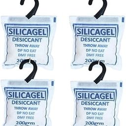 OriBreeze Silica Gel 200 Gram Pouch of 4 Packets (200 gm / 4 packets) | Silica Gel Pouches for Room Kitchen Wardrobe Cupboard car Bedroom Camera Lenses Shoes (200gm Pack of 4)-image-48