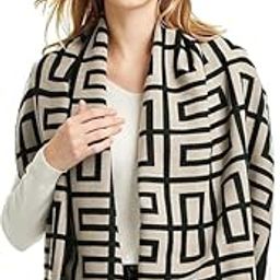 Scarfs for Women, Pashmina Shawl, Wrap, for Evening Dressing, Winter Thick Warm Knit Scarf Blanket, Open Front Poncho Cape-image-35
