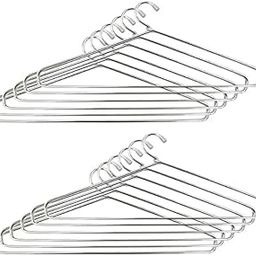 24kcarat Gallery Steel Cloth Hanger Space Saving Non Slip Stainless Steel Metal Hanger for Shirts, Trousers, etc, Coats & Clothes for Wardrobe (Pack of 24)-picture-14