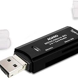 AGARO SD Card Reader, Micro SD/TF Compact Flash Card Reader, Portable Memory Card Reader with 3-in-1 USB Type C/Micro USB Male Adapter, Suitable for & PC, Laptop, Smart Phone and Tablet-14